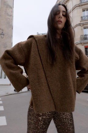 CARDIGAN WITH SCARF DETAIL - Image 2