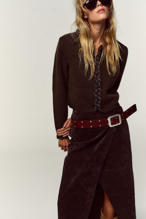 Interwoven Trim Cardigan