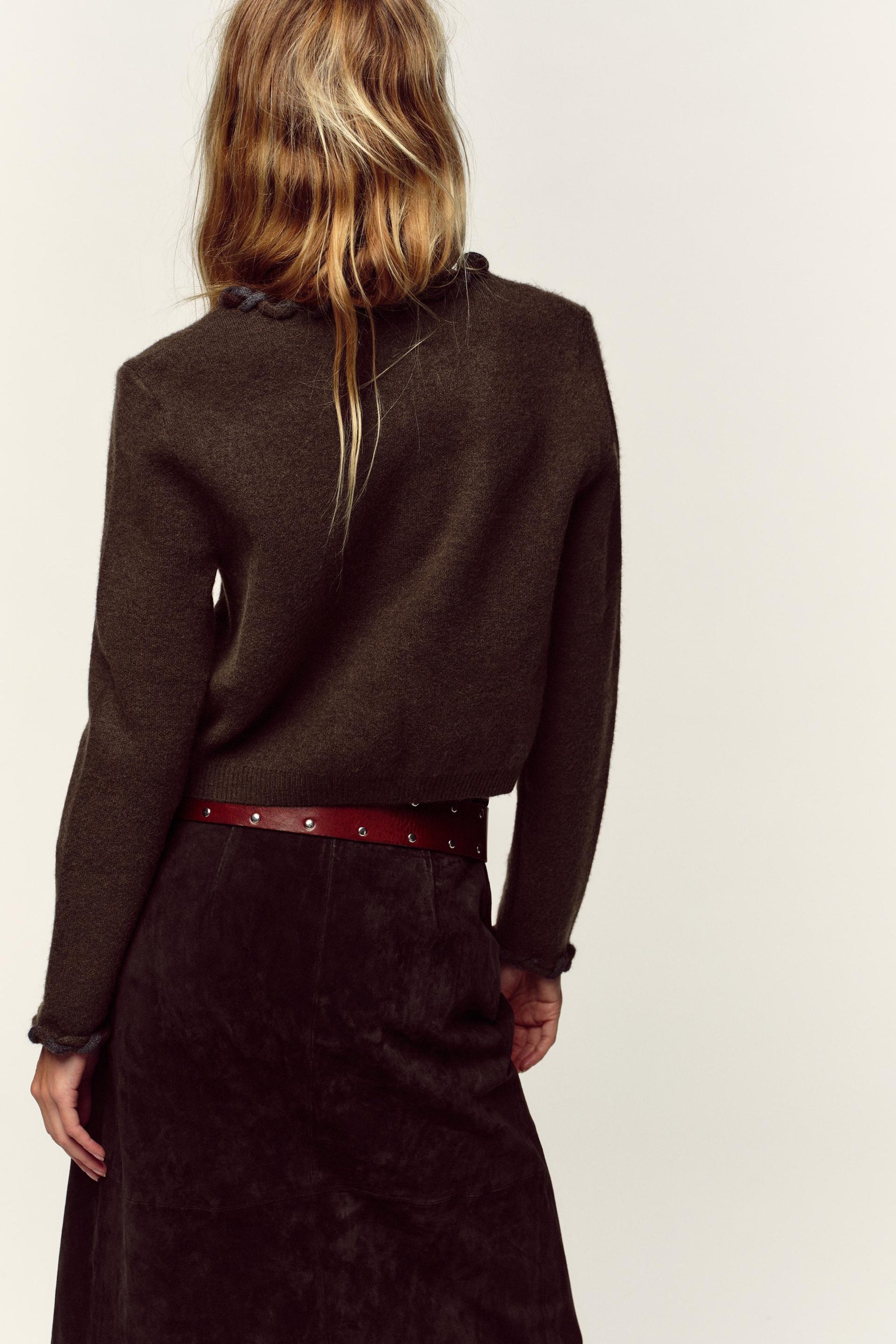 Interwoven Trim Cardigan