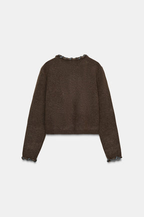 Interwoven Trim Cardigan
