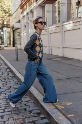 ARGYLE KNIT CARDIGAN - Image 3