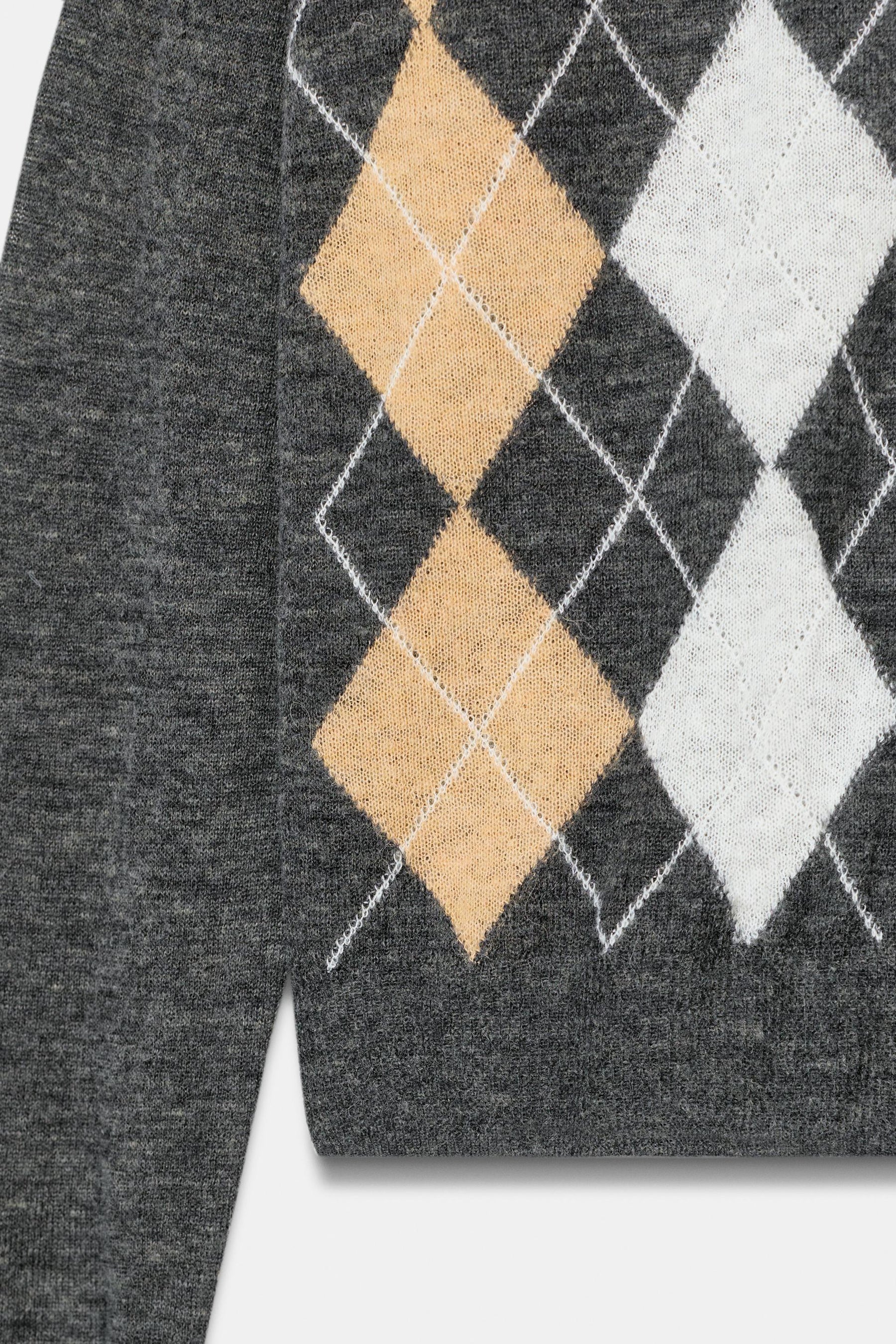 ARGYLE KNIT CARDIGAN - Image 6