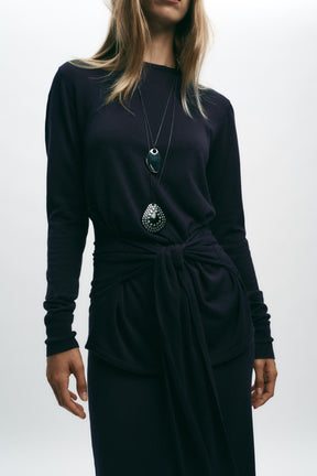 PLAIN KNIT JUMPER WITH KNOT - Image 2