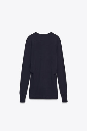 PLAIN KNIT JUMPER WITH KNOT - Image 6