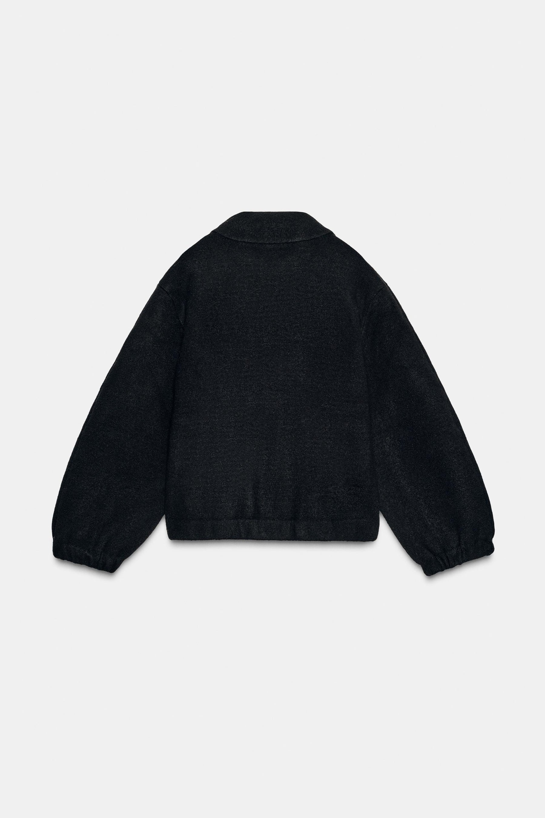ZIP-UP KNIT BOMBER