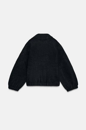 ZIP-UP KNIT BOMBER
