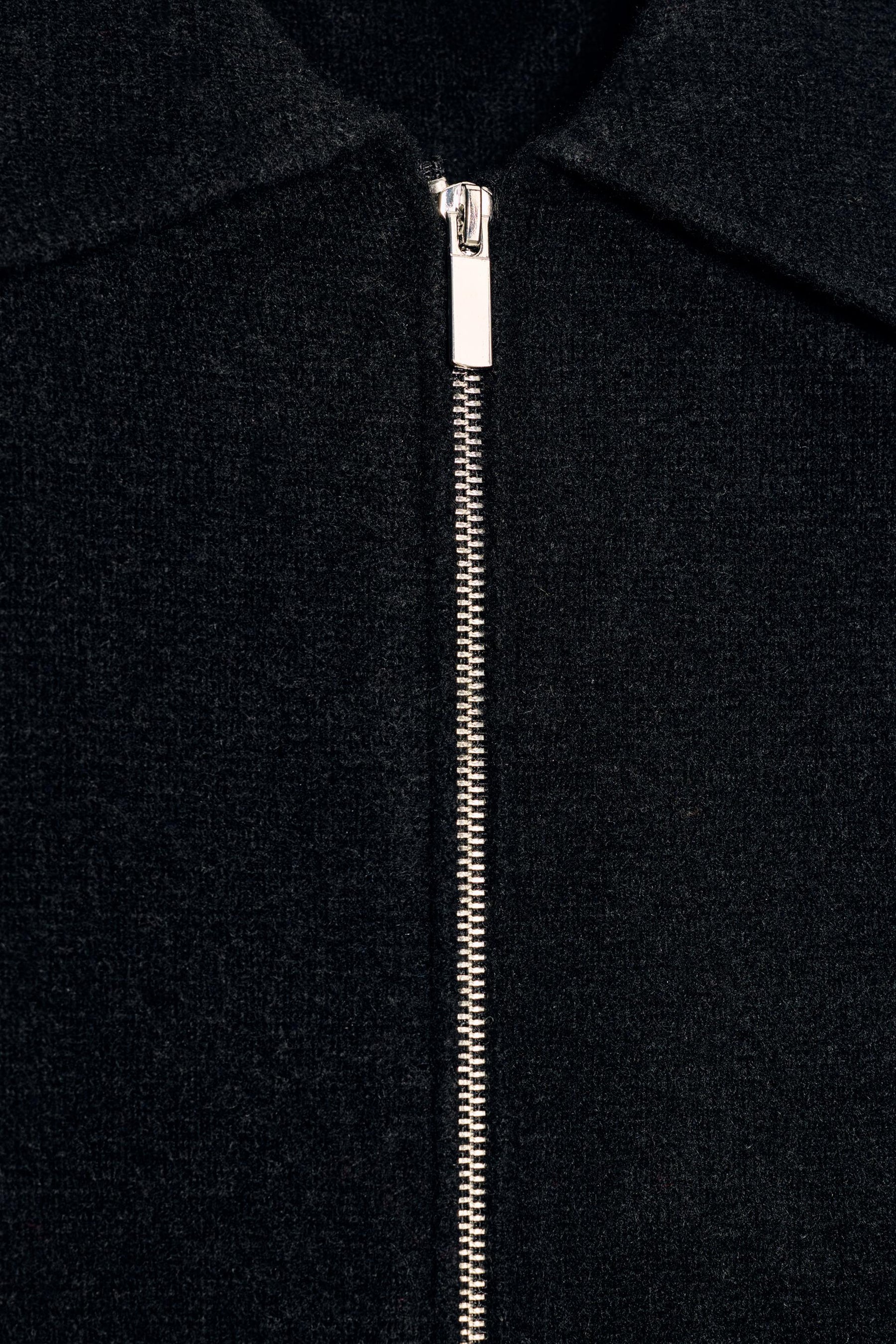 ZIP-UP KNIT BOMBER JACKET - Image 8