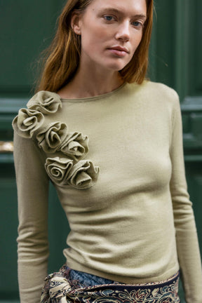 FLORAL WOOL JUMPER - Image 2