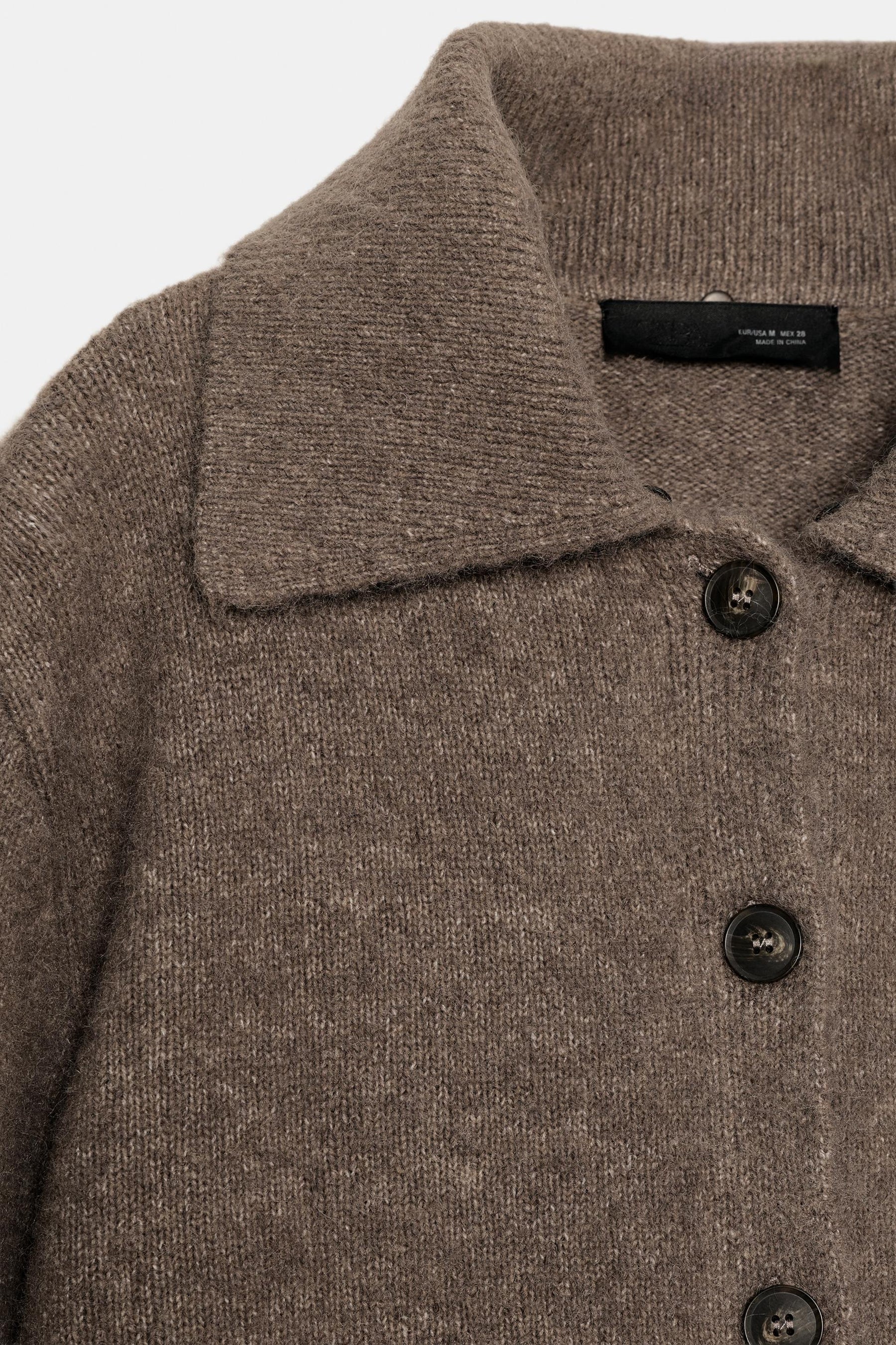 Faux Fur Knit Cardigan