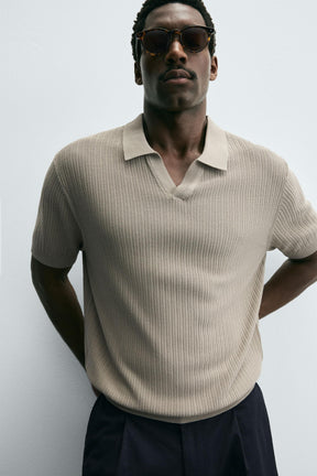 RIB KNIT POLO SHIRT - Image 5