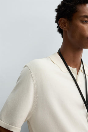 COTTON BLEND KNIT POLO SHIRT - Image 5