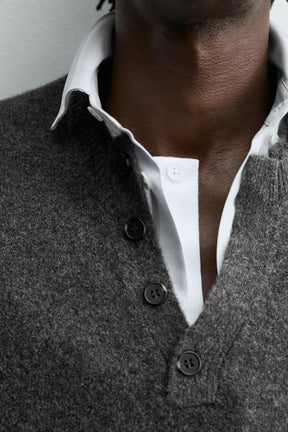 KNIT POLO SHIRT WITH BUTTONS - Image 6