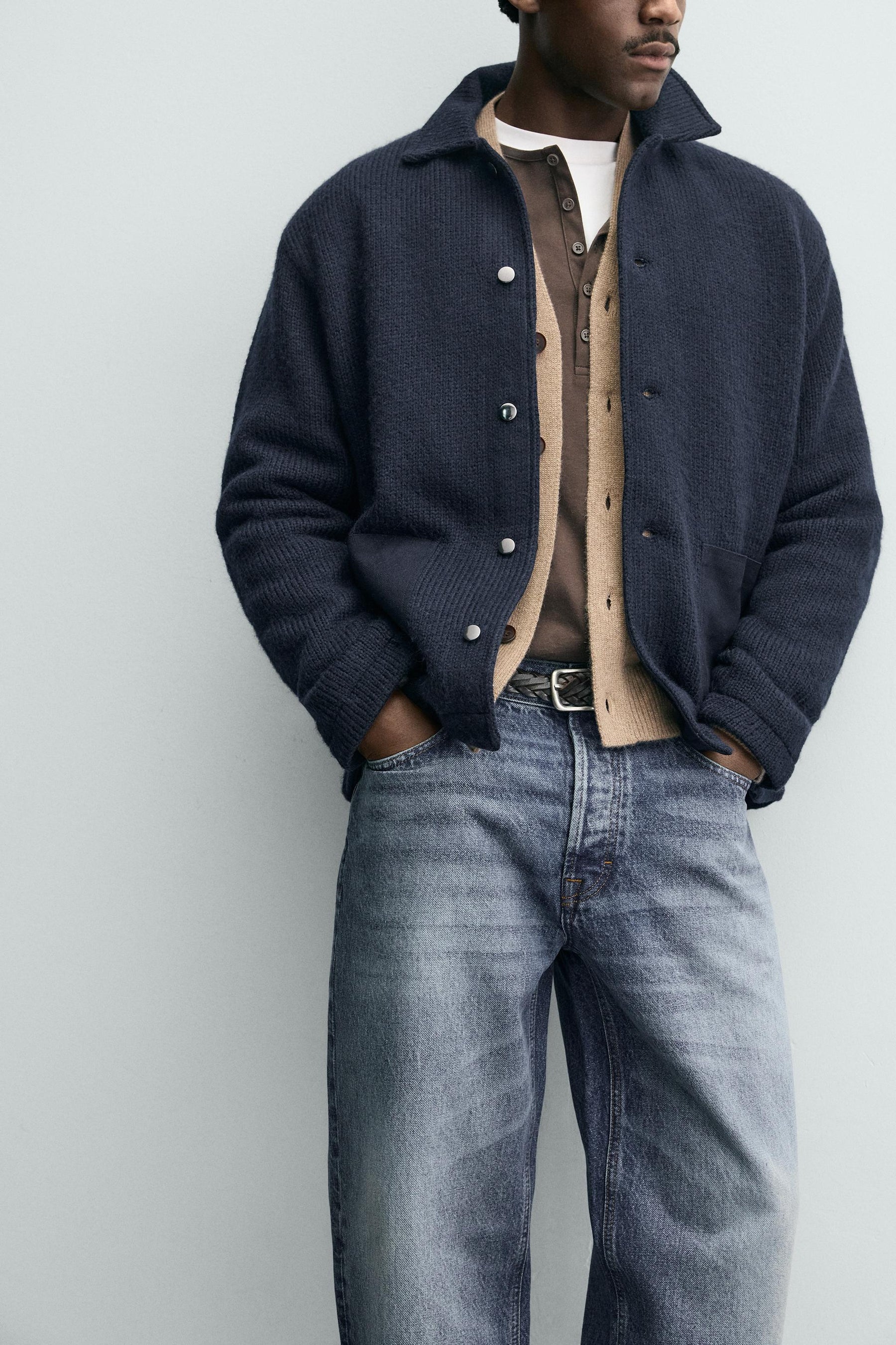 TEXTURED CARDIGAN WITH POCKETS - Image 5