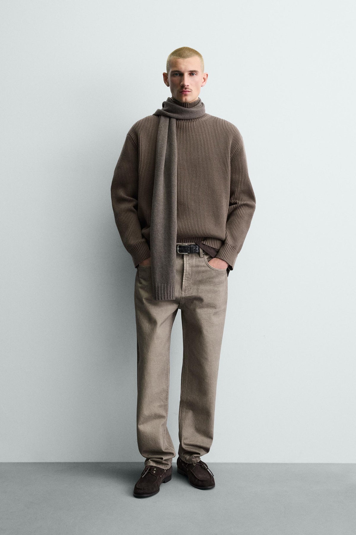 HIGH NECK TEXTURED JUMPER - Image 1