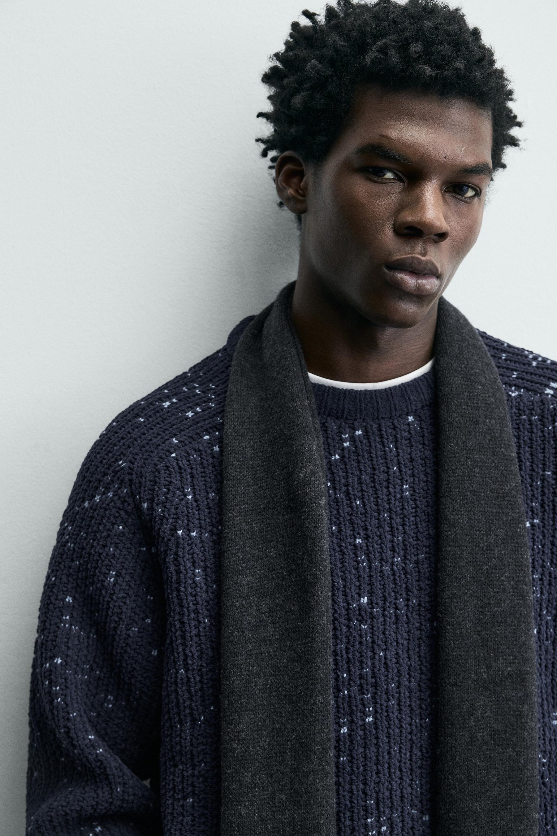 Contrasting Chenille Pullover