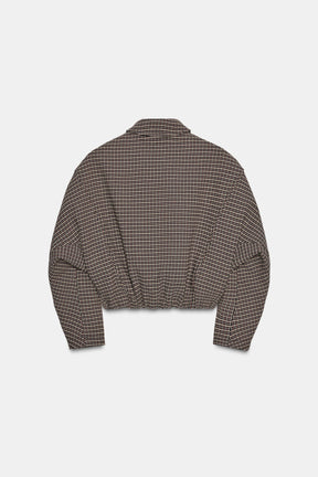 HOUNDSTOOTH QUILTED BOMBER JACKET - Image 2