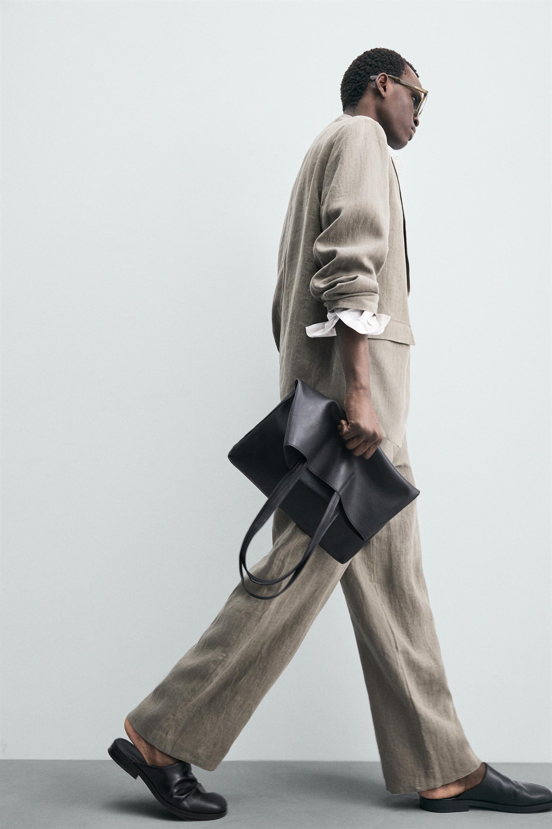 100% WASHED LINEN SUIT TROUSERS - Image 6