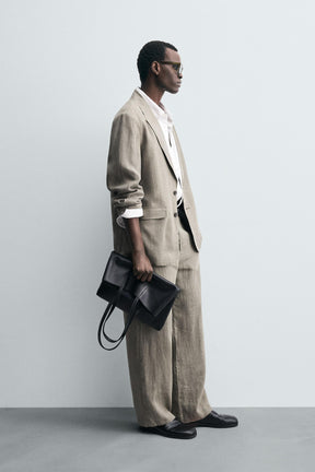 WASHED 100% LINEN SUIT BLAZER - Image 4