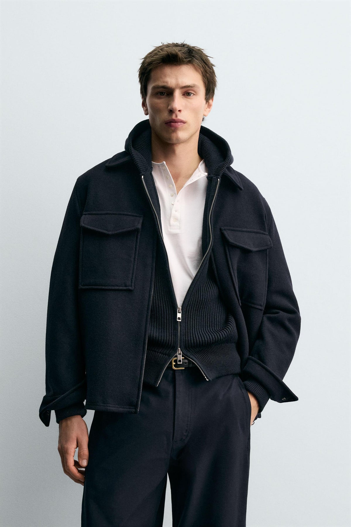 REGULAR FIT WOOL OVERSHIRT - Image 2