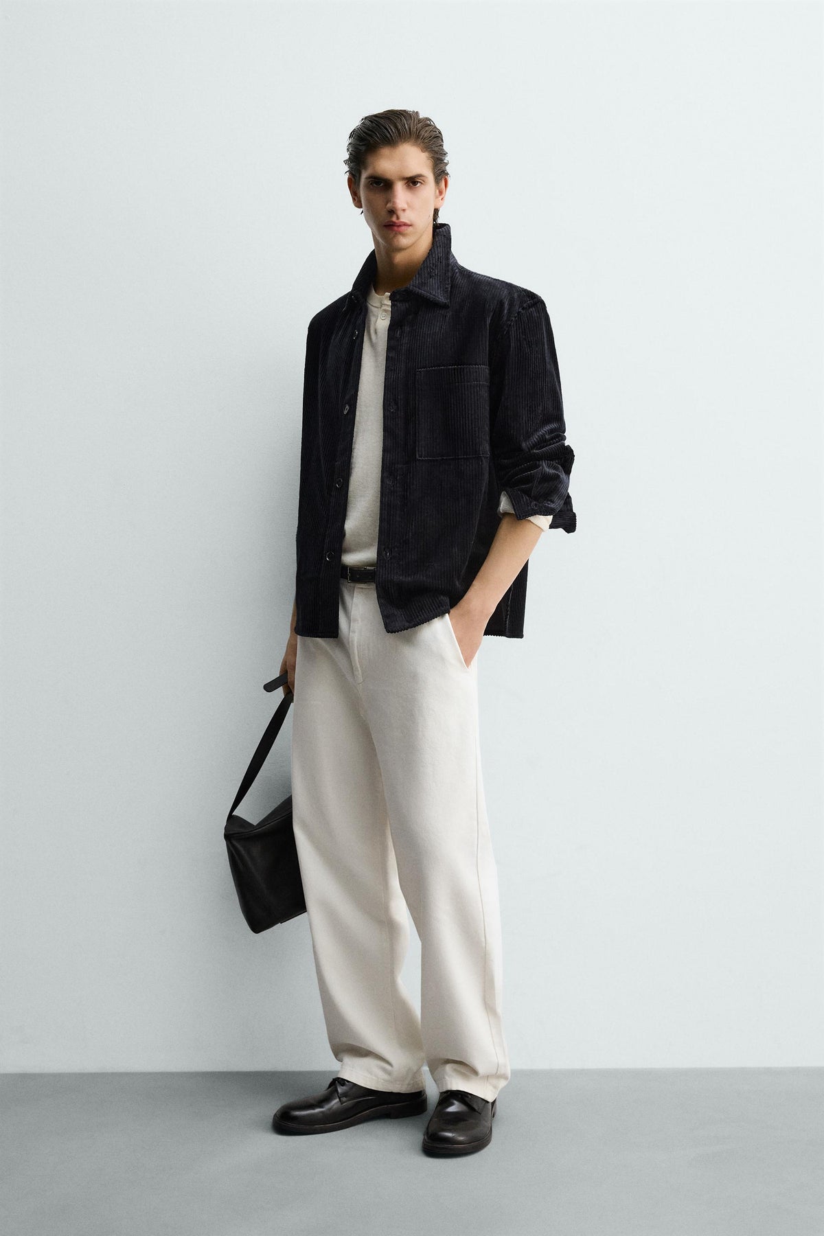 RELAXED FIT CORDUROY OVERSHIRT - Image 1