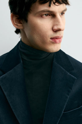 REGULAR FIT VELVET BLAZER - Image 6