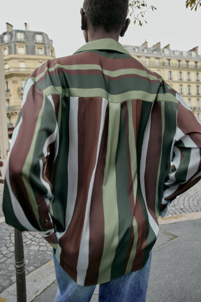 Striped Satin Blouse
