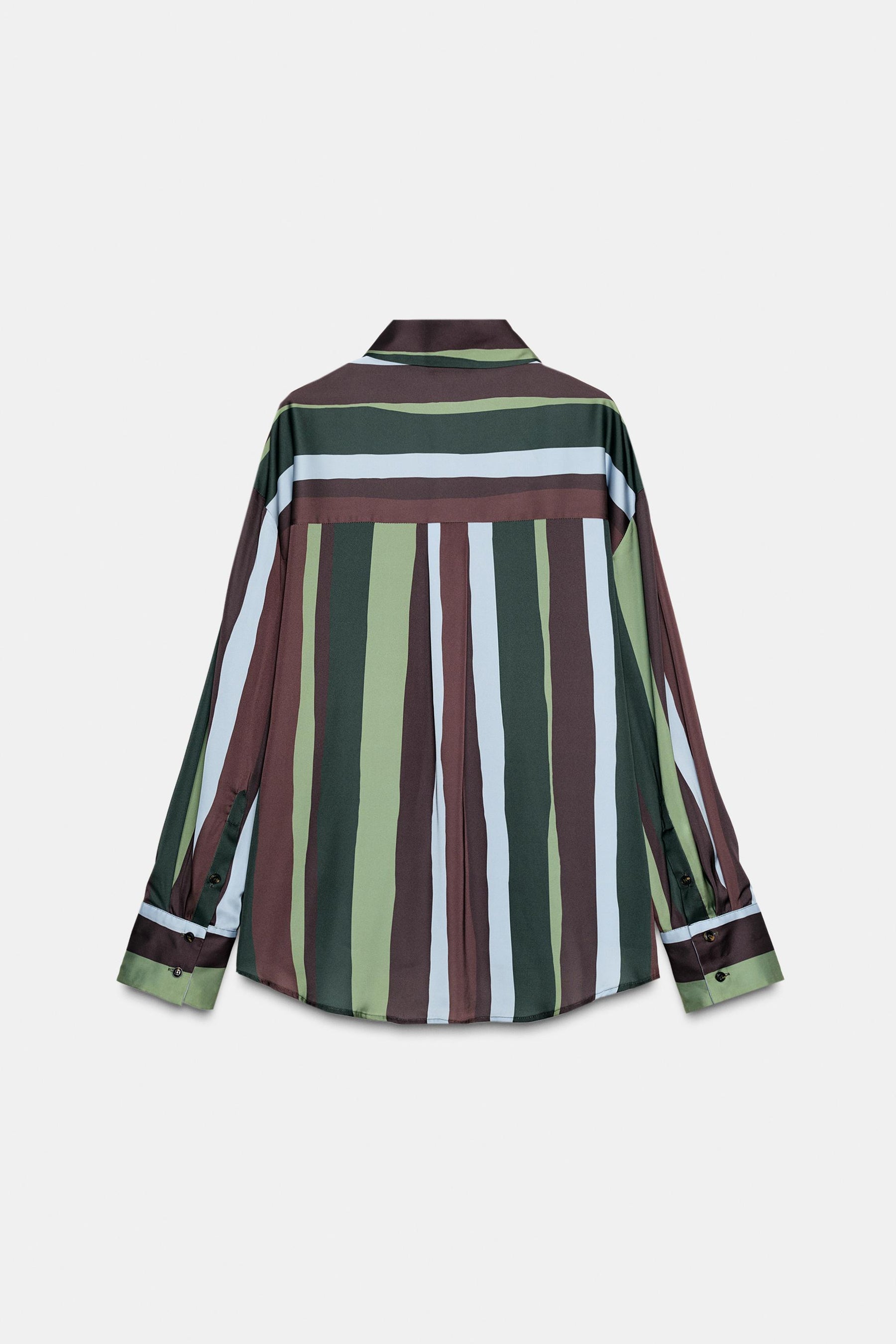 Striped Satin Blouse