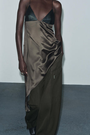 Asymmetric Contrast Fashion Top