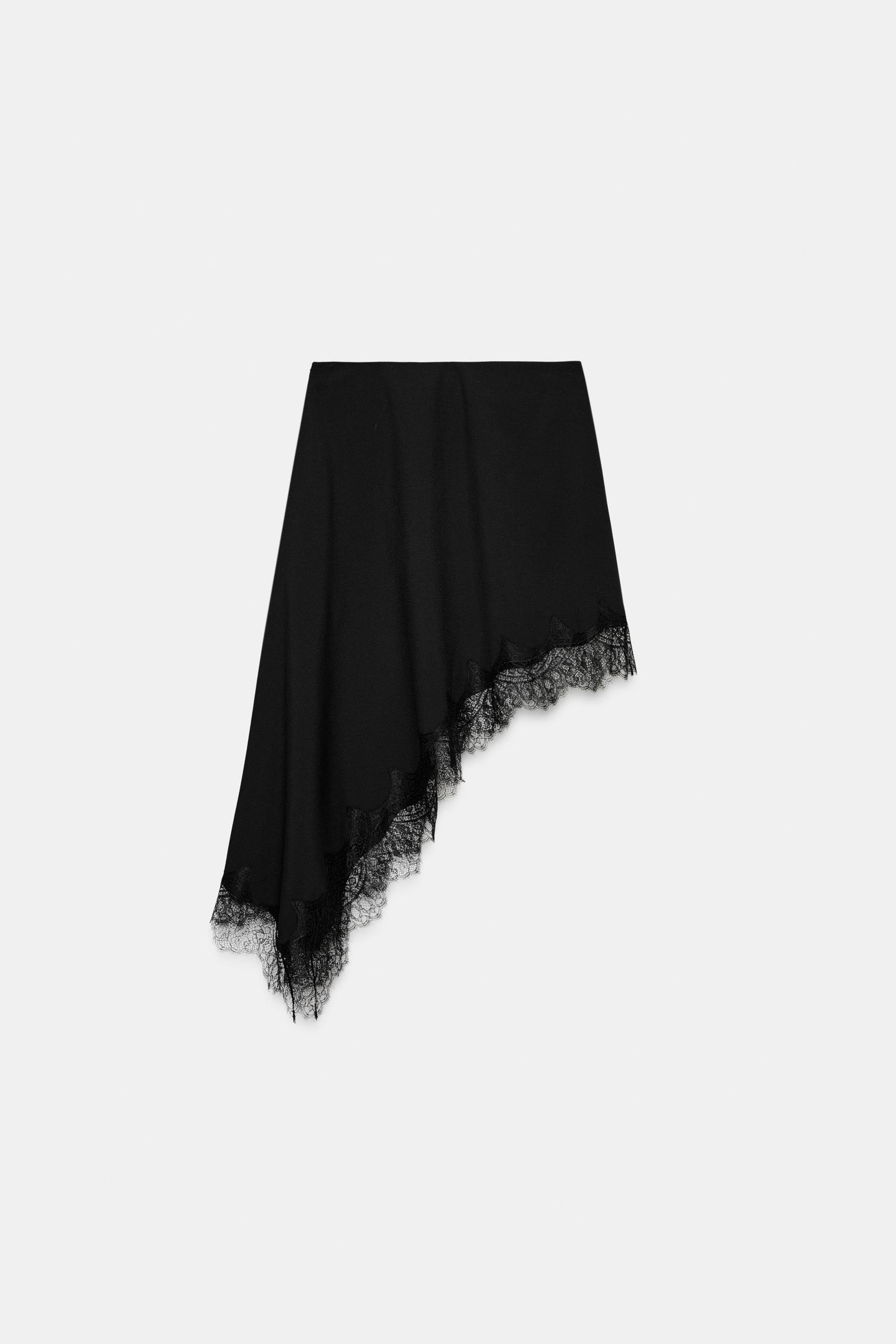 ASYMMETRIC LACE SKIRT