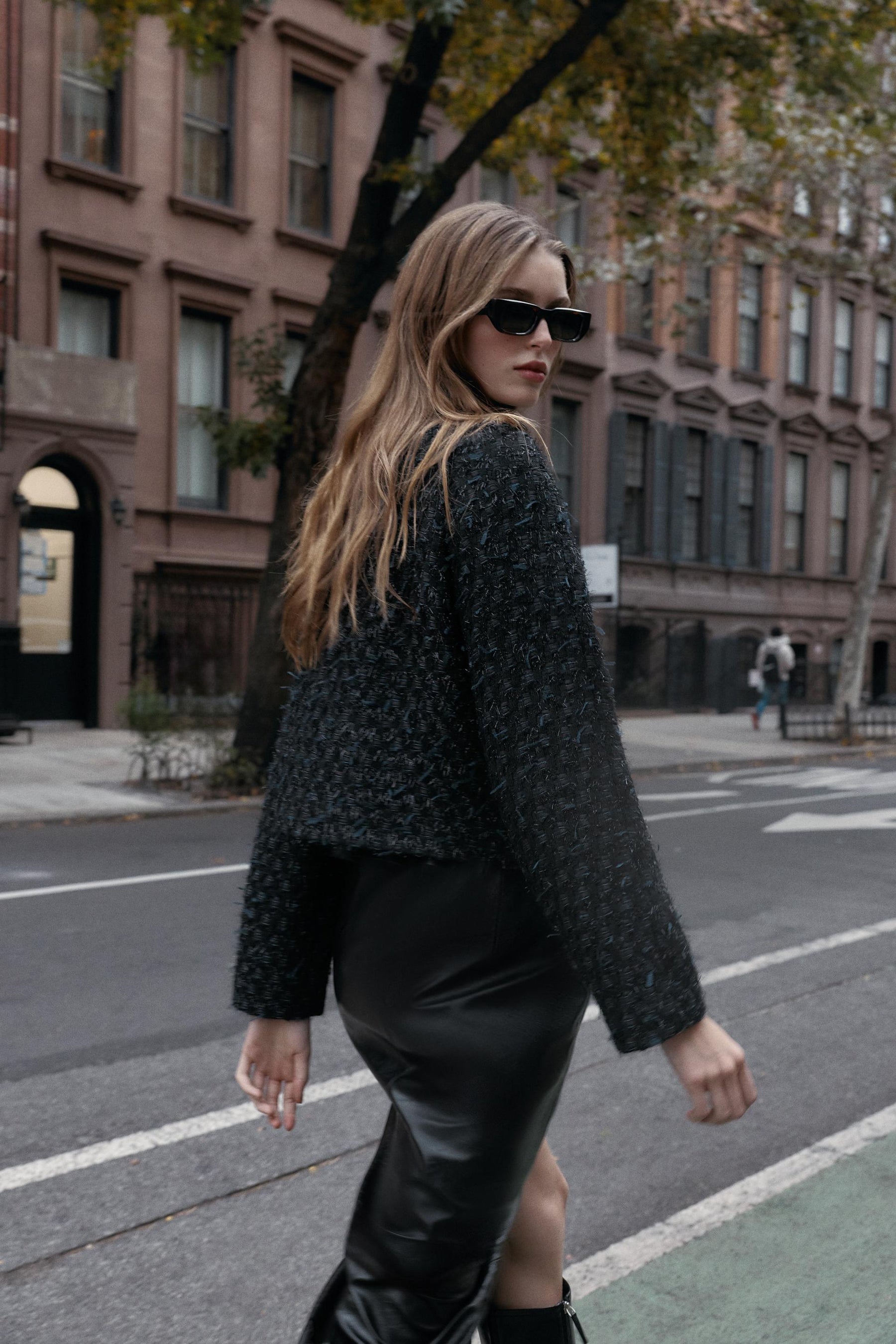 Textured Crossover Jacket