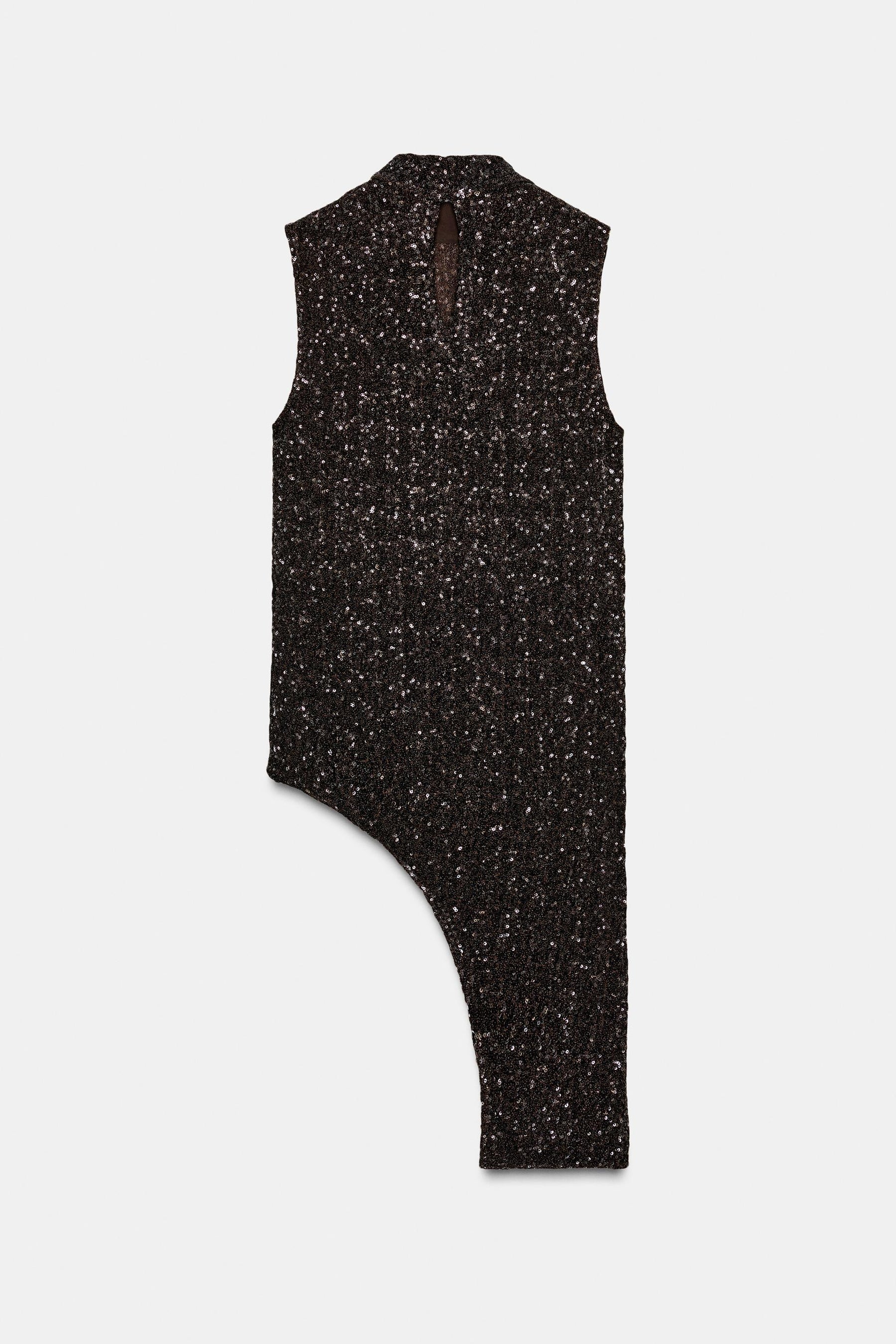 Sequin Asymmetric Fashion Top