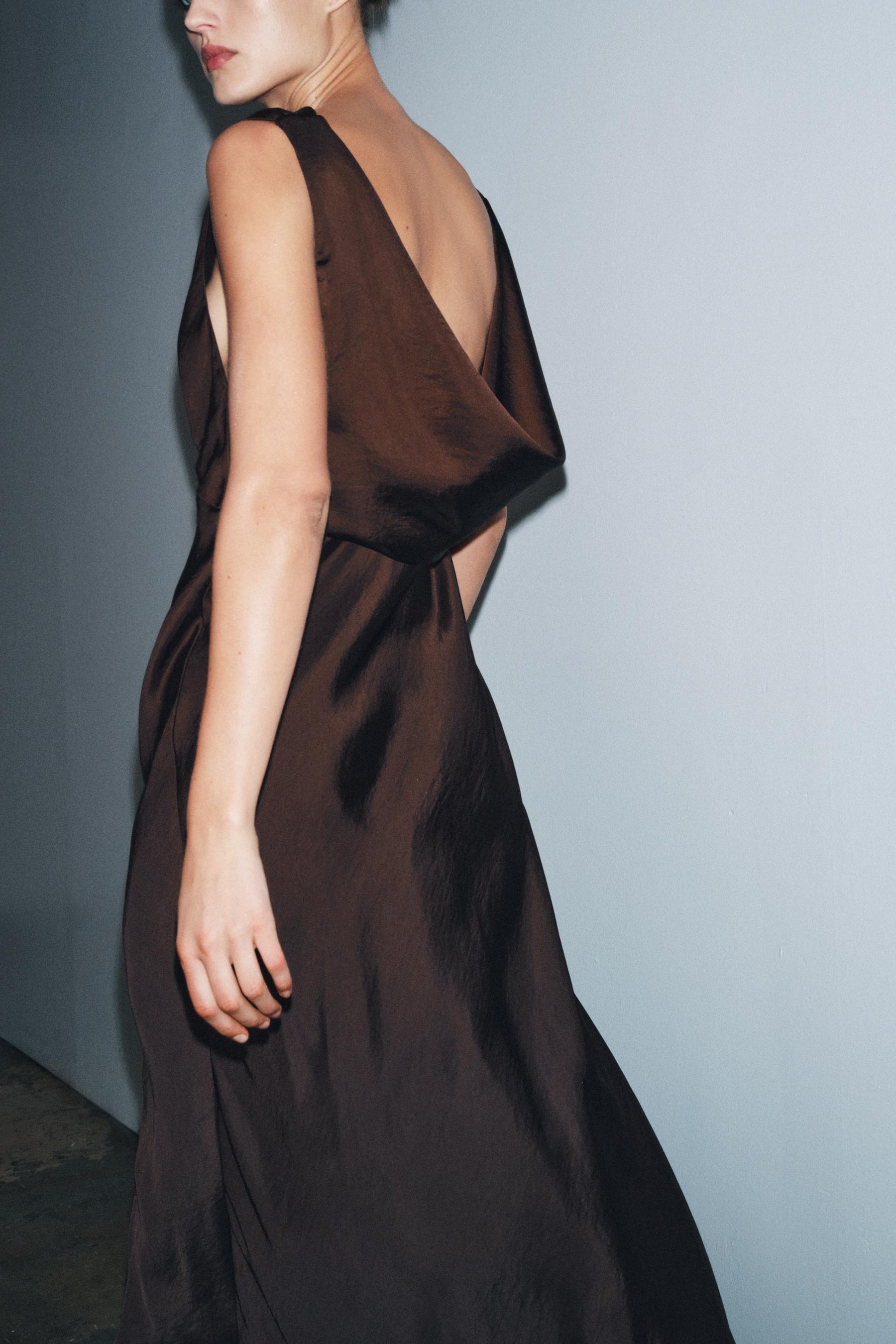 ZW COLLECTION SATIN MIDI DRESS - Image 5