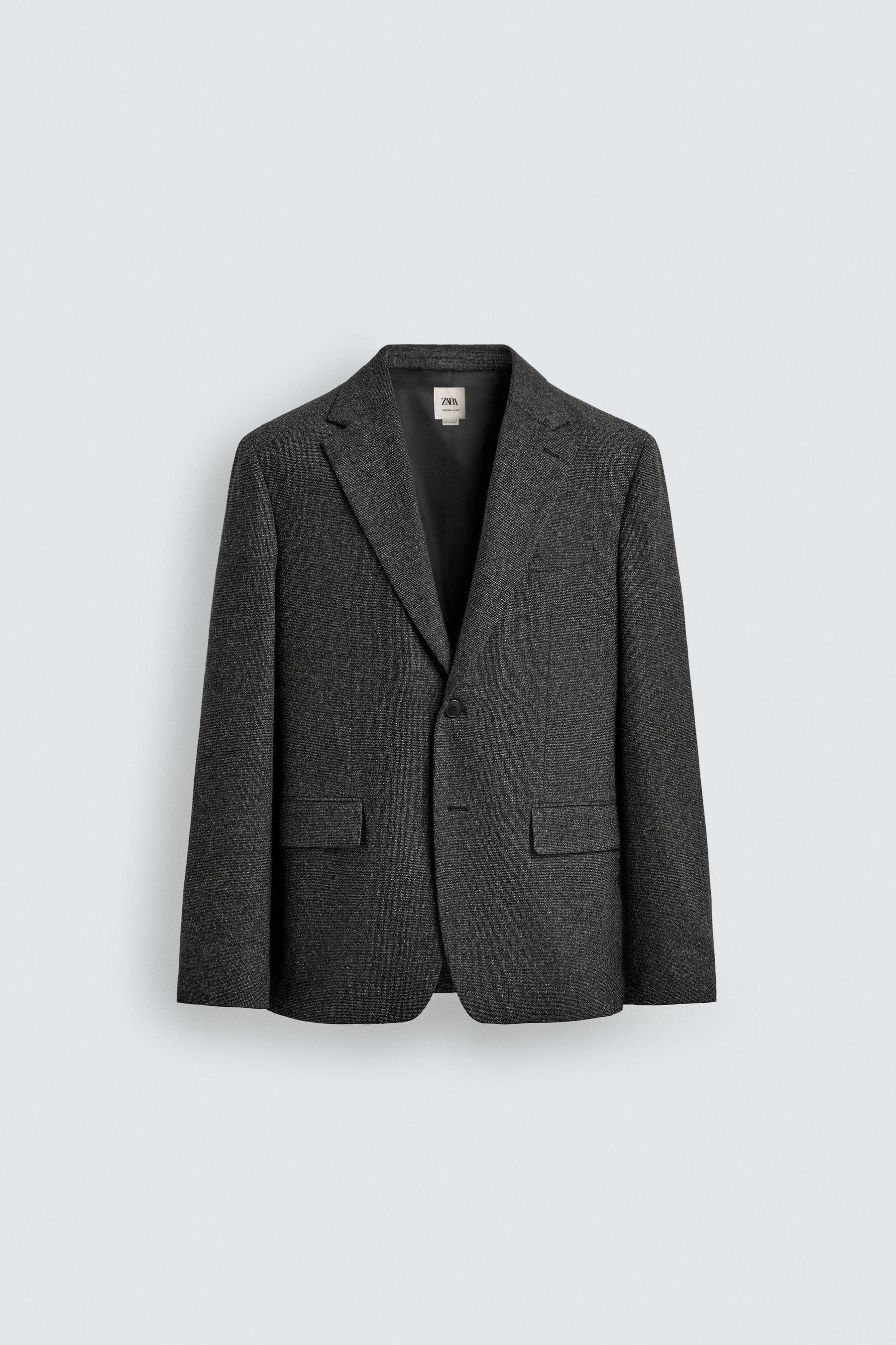 LIMITED EDITION TEXTURED WOOL BLEND SUIT BLAZER - Image 7