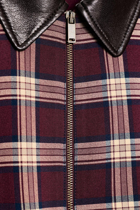 Checked Bomber Jacket