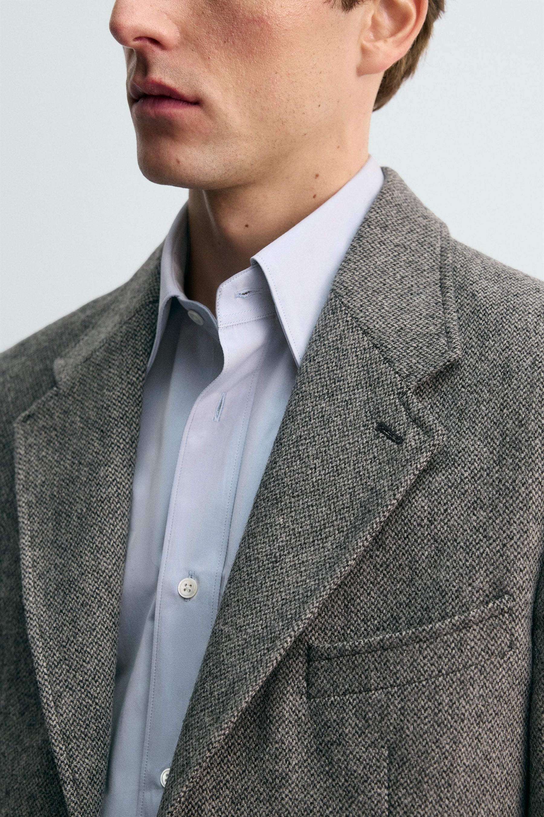 100% WOOL TEXTURED BLAZER AARON LEVINE X - Image 6