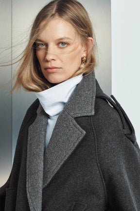 Wide-leg wool trousers