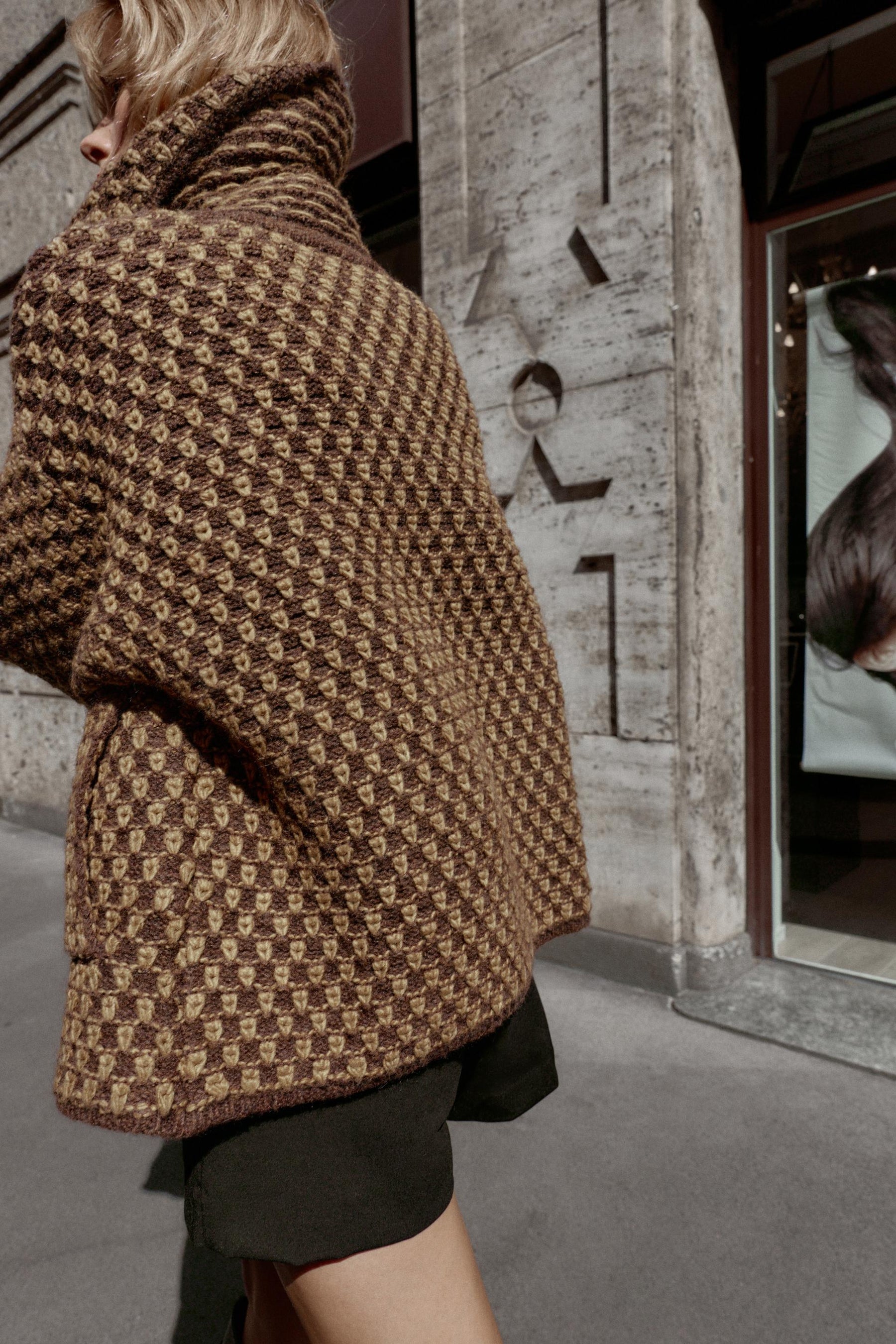 Oversized Knit Jacket