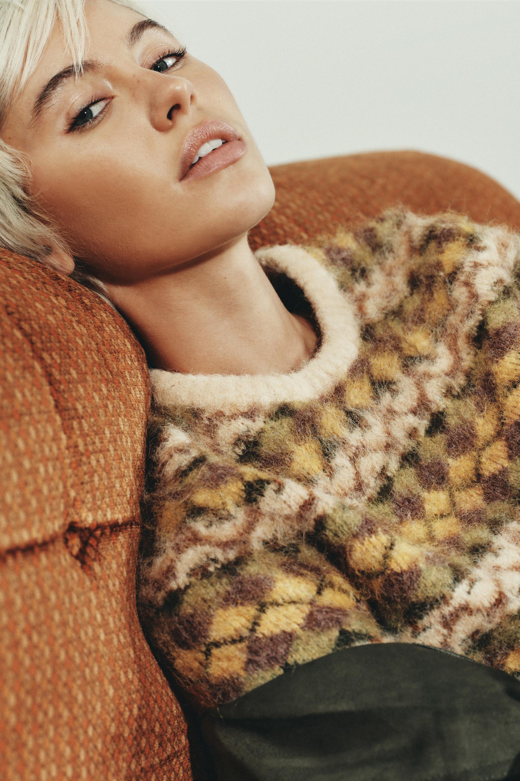 Jacquard knit jumper.