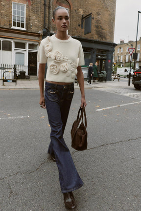 TEXTURED FLORAL JUMPER