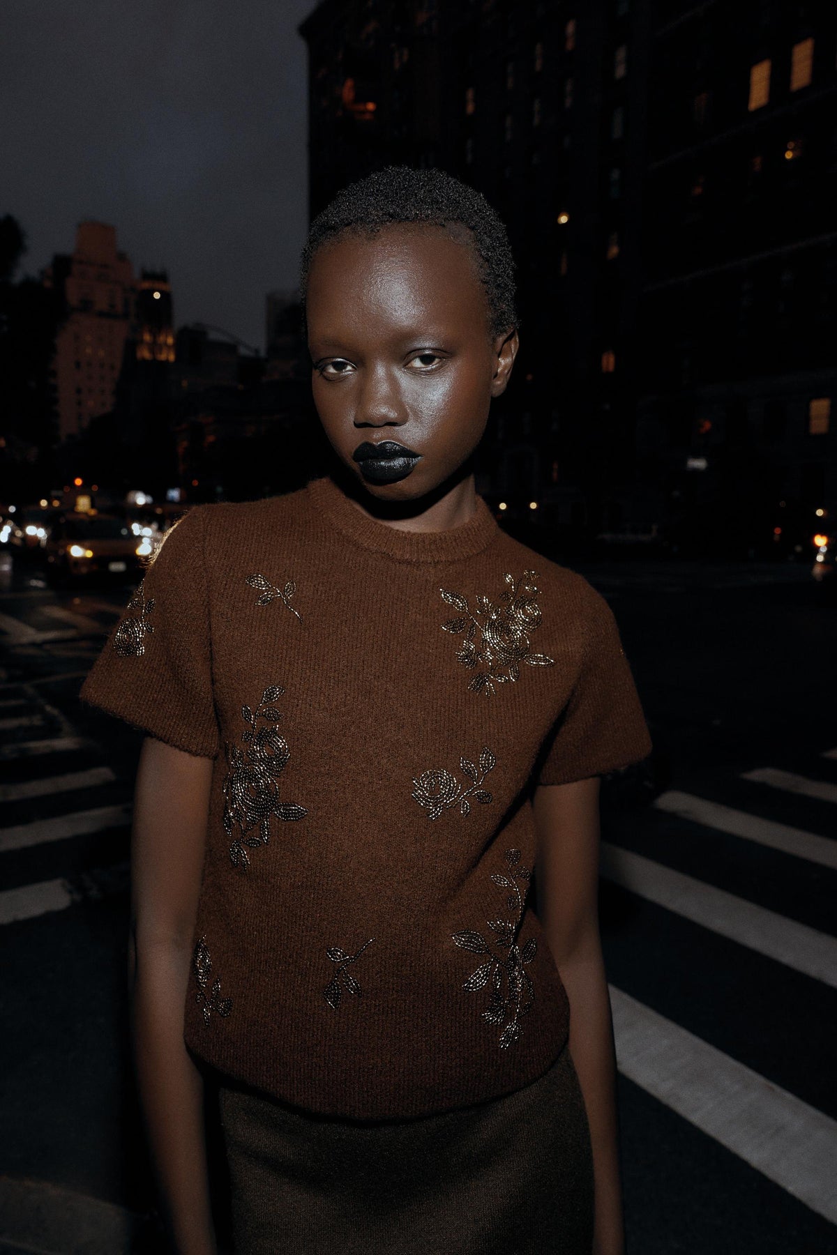 Beaded Short Sleeve Jumper