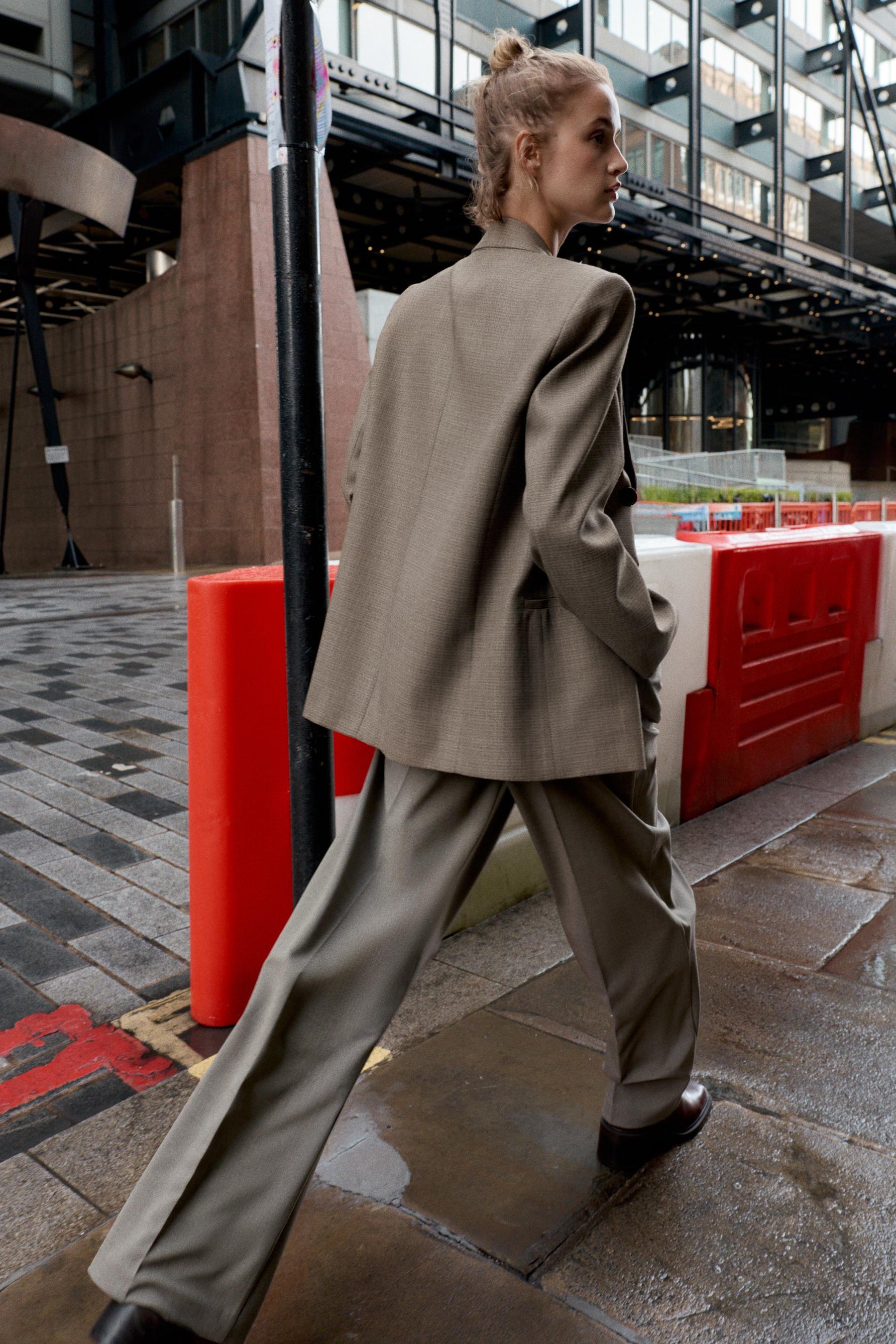 Belted Straight-Leg Trousers