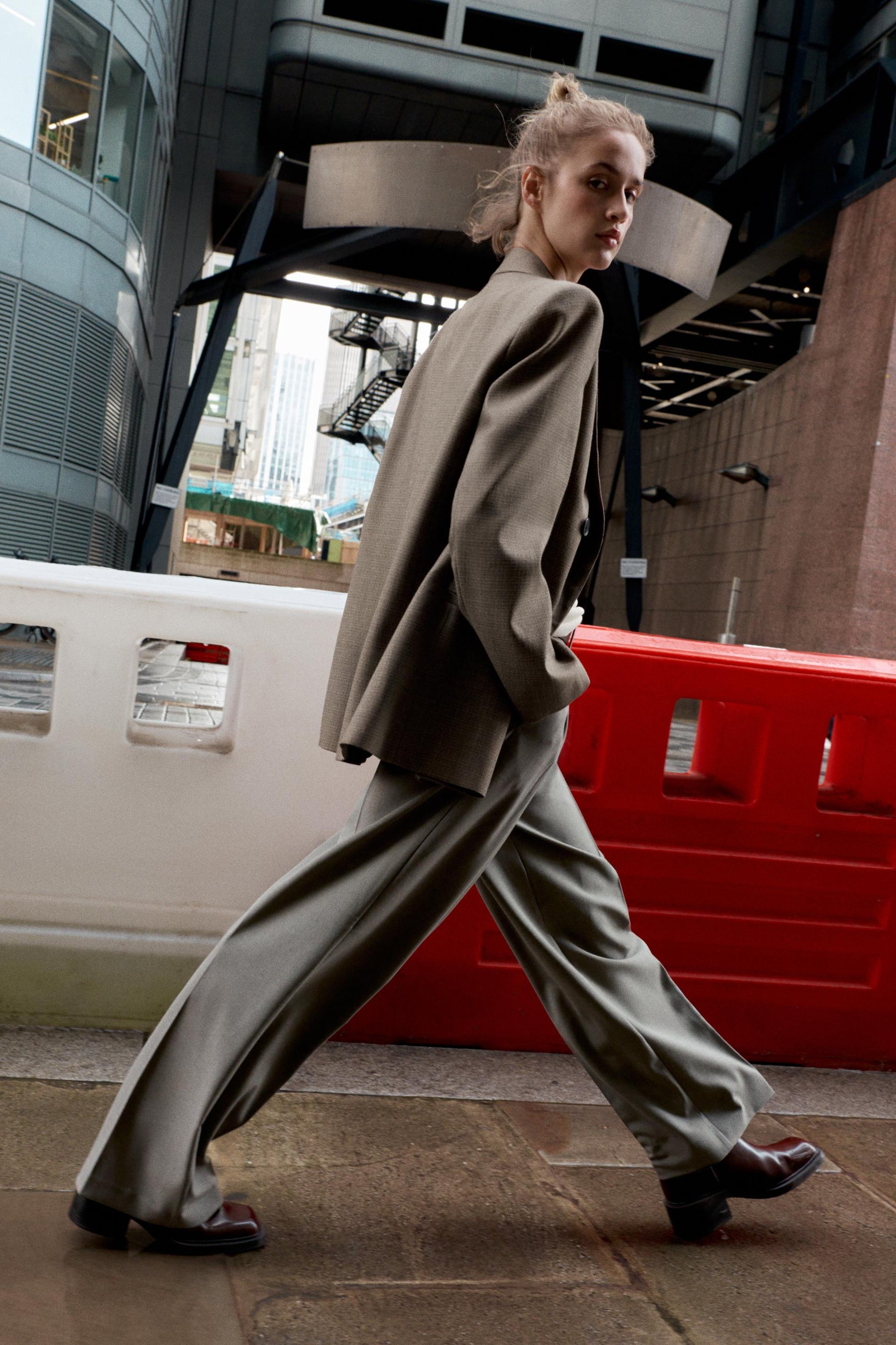 Belted Straight-Leg Trousers