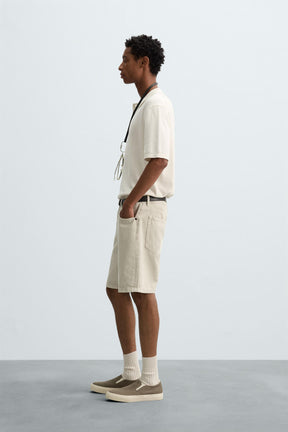 REGULAR FIT DENIM BERMUDA SHORTS - Image 4