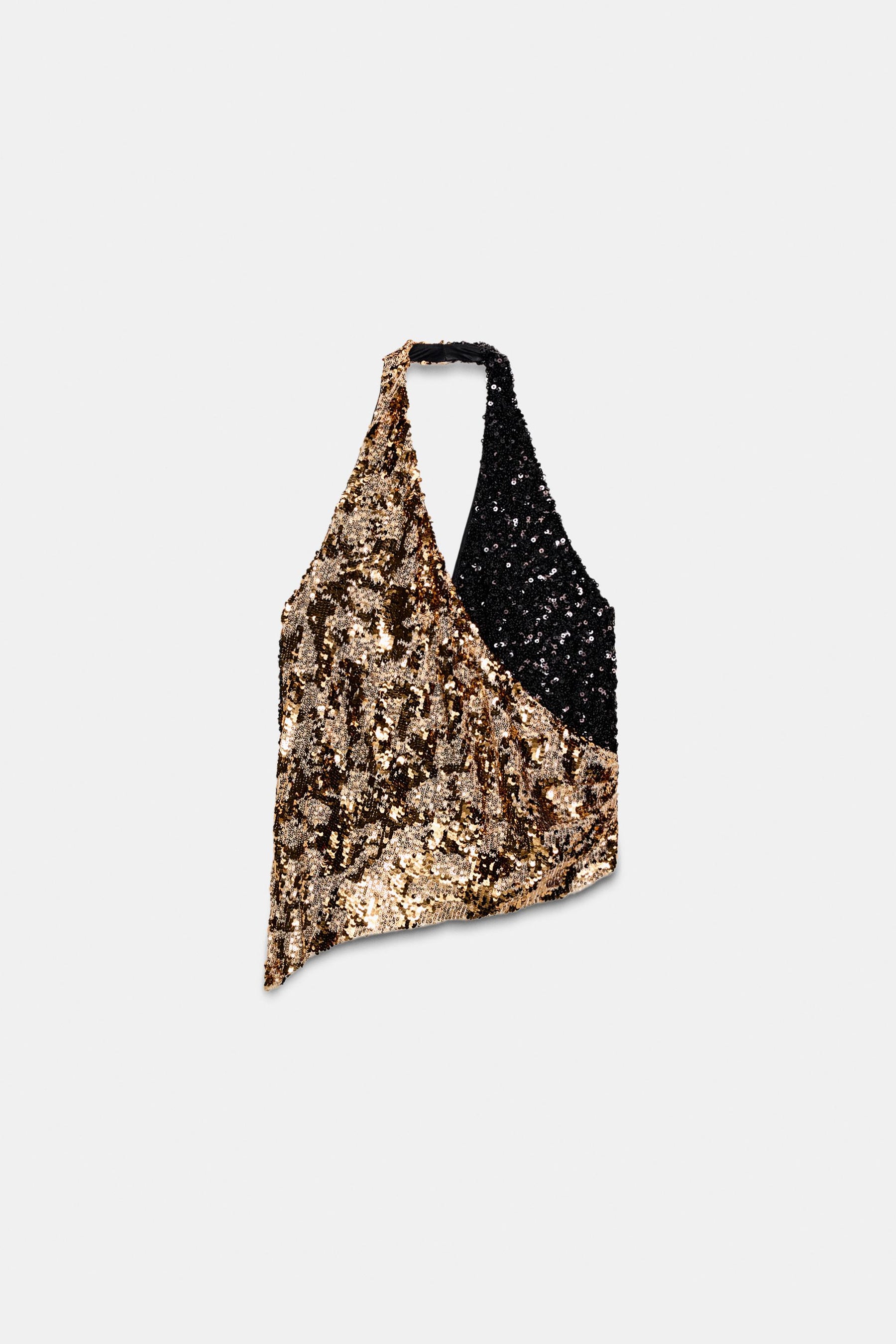 Sequined Halter Top
