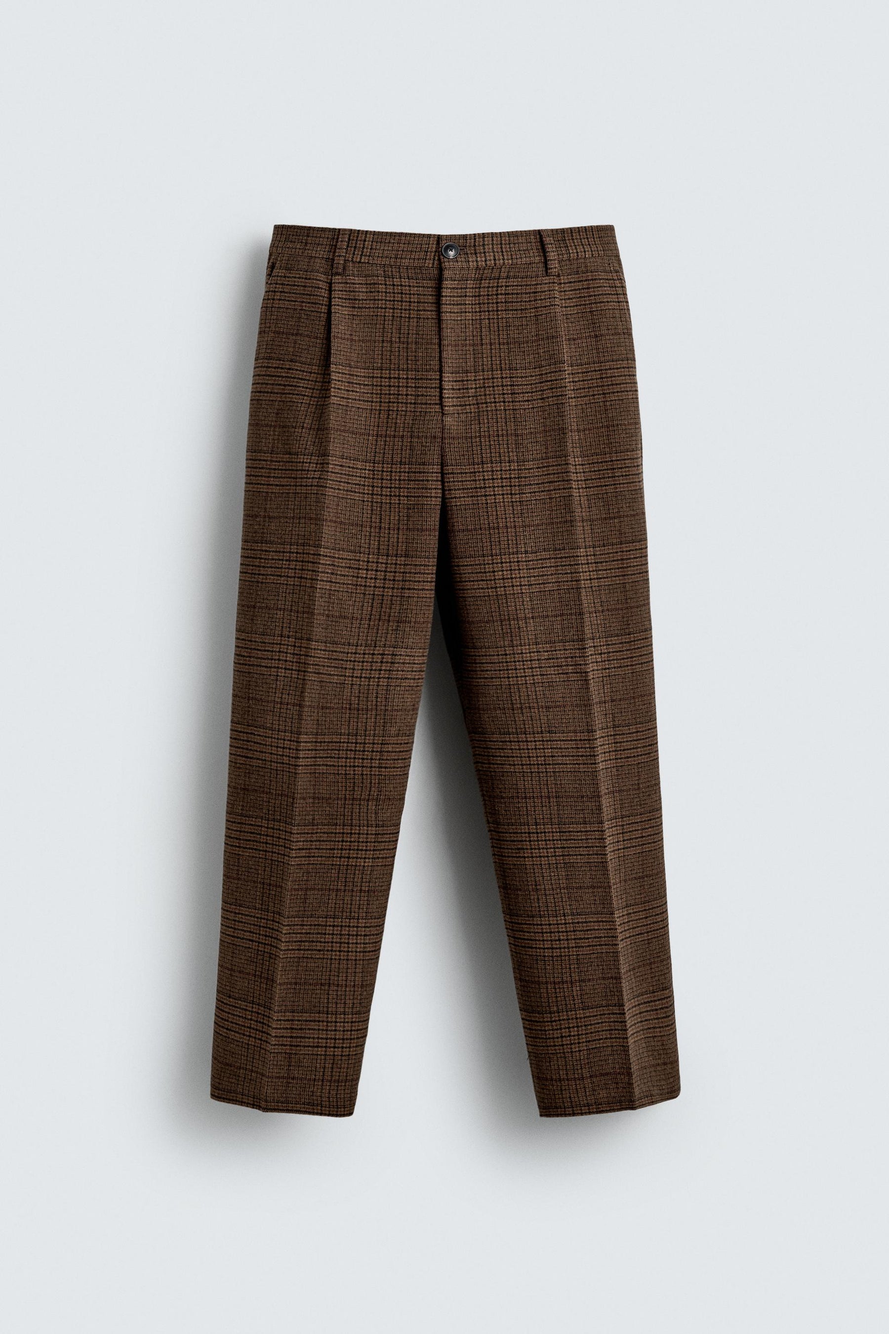 CHECK SUIT TROUSERS WITH PLEATS - Image 6