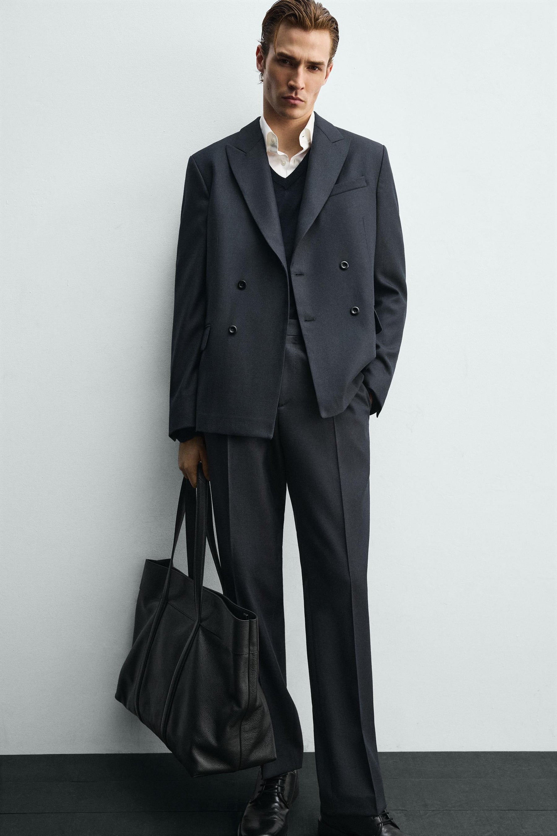 TEXTURED SUIT TROUSERS - Image 5