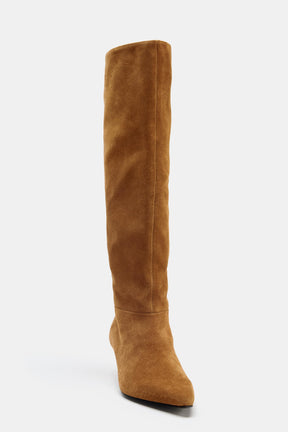SUEDE HEELED BOOTS