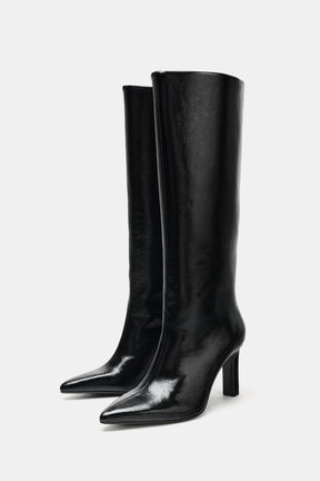 WIDE-LEG BOOTS WITH BLOCK