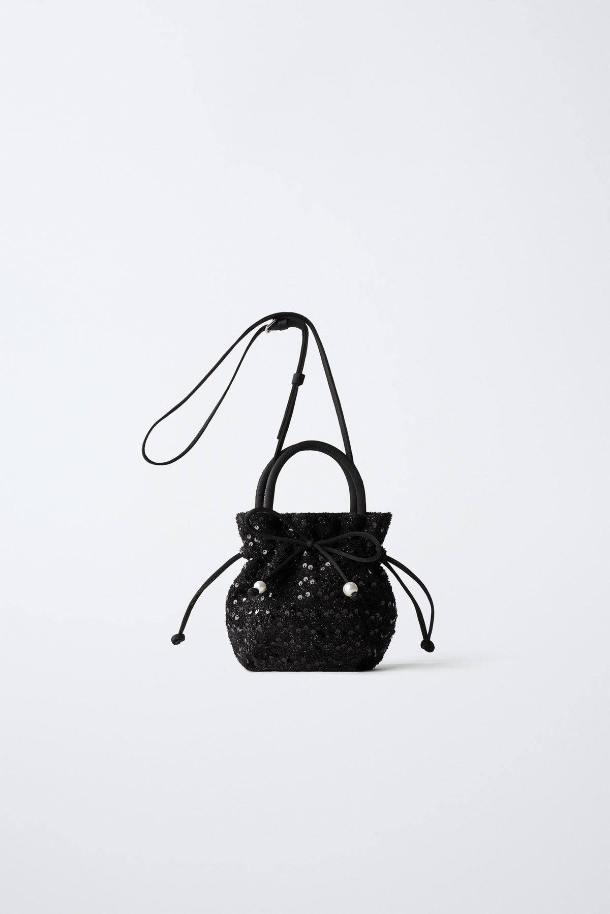 SEQUIN CROSSBODY BAG WITH BOW
