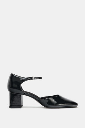 Faux-Patent Mary Jane Shoes